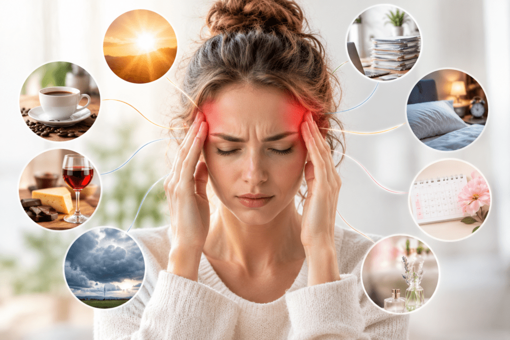 Migräne-Auslöser erkennen: Stress, Hormone, Schlaf, Ernährung & mehr. So findest du deine persönlichen Trigger.